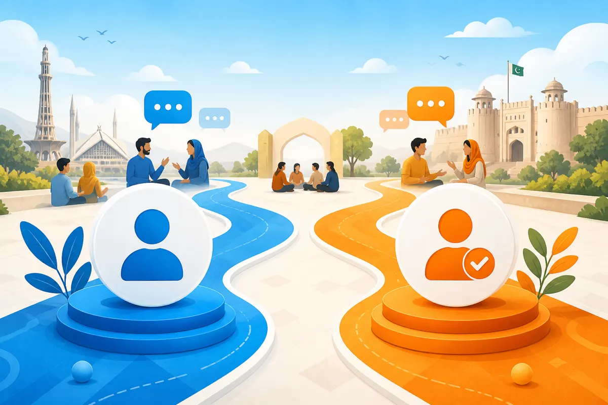 Guest vs registered free chat comparison illustration
