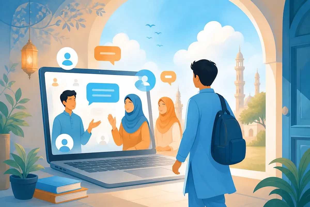 Safe online chat for beginners illustration